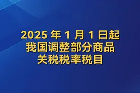 2025年1月1日起我国调整部分商品关税税率税目 #关税视频封面