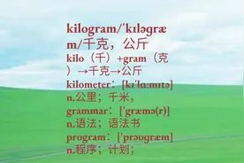 kilogram/ˈkɪləɡræm/千克，公斤
kilo（千）+gram（克视频封面
