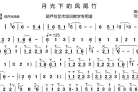 月光下的凤尾竹（G调笛子作2指法） #曲谱分享 #唱谱视频封面