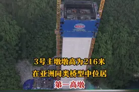 7月9日，#重庆彭水。#渝湘复线高速磨寨乌江特大桥3号主墩墩身已浇筑至105米，预计于2024年7月通车！ #重庆dou知道   视频封面