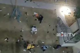 熊孩子将楼道的鞋全扔了，邻居满地找鞋上演现实版对对碰。目击者：家长已批评教育孩子并道歉，大部分邻居也都没有再追究。视频封面