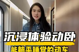 AD钙奶版动卧，可以平躺睡觉的动车，你体验过吗？#动卧 #高铁卧铺 #中国高铁