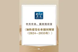 新华社消息｜中共中央、国务院印发《加快建设农业强国规划（2024—2035年）》
