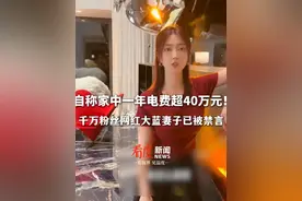 家中一年电费超40万元！千万粉丝网红大蓝的妻子晒豪宅引争议，已被禁言 #一年电费40万炫富网红被禁言视频封面