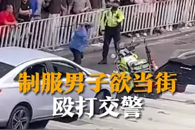 11月4日，广东东莞，一男子身穿“警服”驾车闯红灯，被交警拦下后持棍欲殴打交警，随后被交警使用胡椒喷雾控制。警方通报：男子制服系仿制，已立案侦查，案件正在进一步侦办中。视频封面