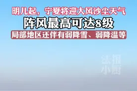 明天起，宁夏有一次大风沙尘、弱降雪、弱降温天气！请注意防范…#宁夏  #天气预报  #大风沙尘视频封面