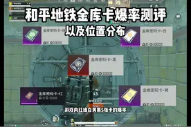 和平精英地铁逃生五张卡的爆率如何？以及位置分布