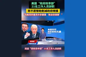 美国“政府效率部”21名工作人员辞职，称不愿帮助削减政府规模，“马斯克的雇员许多都是‘政治空想家’”视频封面