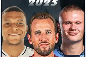 足球TOP：杀手的天空2025！现役足坛十大射手！ 如果将世界足坛