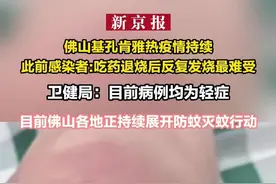 佛山基孔肯雅热疫情持续 此前感染者:吃药退烧后反复发烧最难受 卫健局：目前病例均为轻症