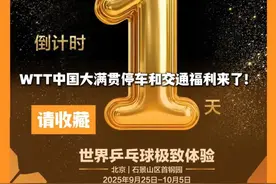 WTT中国大满贯停车和交通福利来了！请收藏 #北京城市服务台