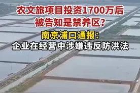 农文旅项目投资1700万后被告知是禁养区？南京浦口通报：企业在经营中涉嫌违反防洪法。视频封面