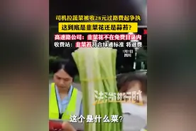 司机拉蔬菜被收28元过路费起争执 这到底是韭菜“花”还是“苔”（吕）#社会百态
