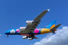 一天7架四发！A388、A346、B744落地广州白云机场 #拍飞机