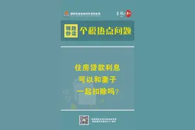 住房贷款利息可以和妻子一起扣除吗？#个税热点 #吉林税务视频封面