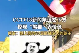 CCTV13新闻频道左下方惊现“熊猫”表情包，目前该时段的报道回放已被删除