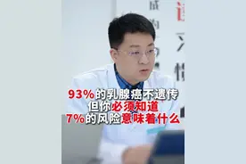 乳腺癌93%概率不遗传，但你必须知道这7%的风险意味着什么！ #抖出健康知识宝藏 #乳腺外科于洋 #乳腺健康视频封面