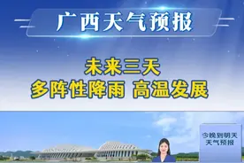 20250702广西《天气预报》未来三天多阵性降雨 高温发展 #降雨#高温#天气