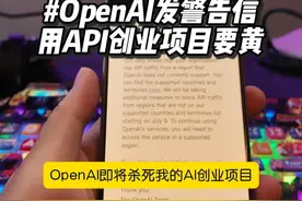 OpenAI突发警告信，调用其API的AI项目该何去何从？ #人工智能 #玩儿个很新的东西 #热点追踪 #OpenAI #OpenAI禁止调用其api视频封面