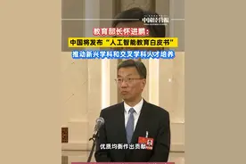 教育部部长怀进鹏：今年中国将发布“人工智能教育白皮书” #今年中国将发布人工智能教育白皮书 #2025全国两会 #人工智能 #热点视频封面