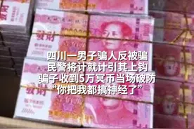 四川一男子骗人反被骗 民警将计就计引其上钩 骗子收到5万冥币当场破防“你把我都搞神经了”#民警将计就计让骗子收到5万冥币视频封面