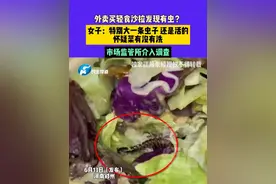 6月13日（发布），河南郑州，外卖买轻食沙拉发现有虫？女子：特别大一条虫子 还是活的，怀疑菜有没有洗，市场监管所介入调查#河南dou知道 #媒体精选计划