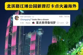 火遍海外！北滨路江滩公园新晋打卡点如梦如幻，快约上朋友去打卡~#骑行  #重庆夜景  #拍照打卡  #赛博朋克