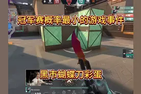 无畏契约24冠军赛中触发概率最小的游戏事件，黑市蝴蝶刀彩蛋。