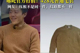 导演#饺子 穿1.3万爱马仕毛衣？#哪吒 官方打假：428元普通毛衣，网友：压根不是同一件，纹路都不一样视频封面