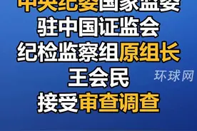 中央纪委国家监委驻中国证监会纪检监察组原组长王会民接受审查调查视频封面