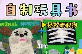 你敢信这是毛毡？重病流浪狗救治过程！ #玩个很新的东西  #手工diy #安静书 #儿童动画片 #流浪狗救助视频封面