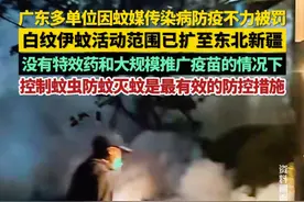 近期，基孔肯雅热在广东流行。8月4日，广东省疾控中心公布基孔肯雅热防疫典型案例，目前，佛山市已有机构因未及时清理蚊虫孳生地等受到行政处罚。目前，我国白纹伊蚊的夏季活动范围已往北扩散至东北、新疆等地，只有科学防控，才能避免给医疗系统带来过大压力。