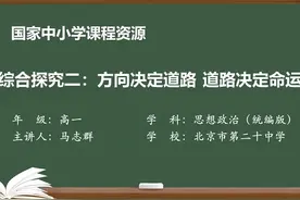 人教版思想政治必修1-综合探究2：方向决定道路 道路决定命运视频封面