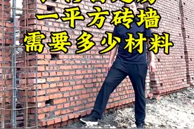 农村自建房一平方砖墙需要多少材料#农村自建房 #美丽乡村