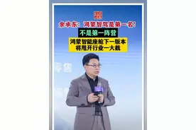 余承东：鸿蒙智驾是第一名！不是第一阵营，鸿蒙智能座舱下一版本将甩开行业一大截#余承东 #鸿蒙智驾 #华为汽车