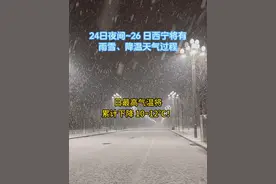 24日夜间~26 日西宁将有雨雪、降温天气过程，日最高气温将累计下降10~12℃！#西宁 #天气冷了注意保暖