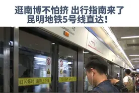 逛南博不怕挤，出行指南来了！昆明地铁5号线直达！ #南博会 #地铁 #绿色出行视频封面