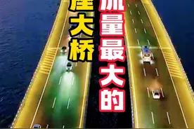 中国车流量最大的十座大桥，第一名你绝对想不到。 第十名杭州湾跨海大桥，日车流量12.8万辆
第九名武汉长江二桥，日车流量13万辆 
第八名东莞虎门大桥，日车流量13.5万辆
第七名广州黄埔大桥，日车流量15万辆
第六名江阴长江大桥，日车流量15.7万辆
第五名青岛胶州湾大桥，日车流量16万辆
第四名苏州苏通大桥，日车流量16万辆
第三名上海徐浦大桥，日车流量19万辆
第二名重庆嘉华大桥，日车流量20万辆
第一名广州南沙大桥，日车流量20.3万辆#桥梁 #自驾游 #旅行推荐官 #内容启发搜索 @怀信（书法）学堂 @酒店推荐官视频封面