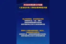河北省纪委监委公开通报八起违反中央八项规定精神典型问题 #河北 #通报 #热点视频封面