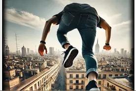 屋顶跑酷，高手在民间，失手在阴间 #跑酷 #屋顶跑酷视频封面