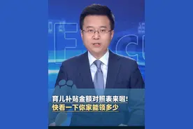 育儿补贴金额对照表来啦！快看一下你家能领多少，2022年1月1日以后出生的婴幼儿均可领取#大象主播说 @司凯