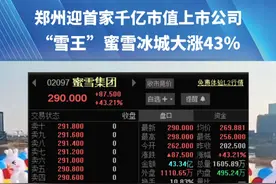 郑州迎首家千亿市值上市公司，“雪王”蜜雪冰城大涨43%。#蜜雪冰城 #股市 #郑州 #开心 #媒体精选计划视频封面