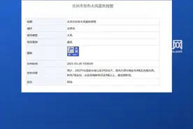 阵风7级左右！北京市发布大风蓝色预警 视频封面