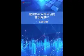 框架协议采购平台的建设背景01#采购 #企业采购框架协议采购视频封面