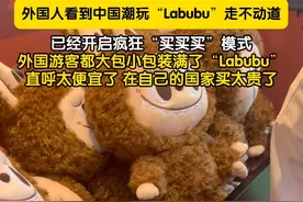 6月2日 ，北京朝阳公园泡泡玛特城市乐园。外国人看到中国潮玩“Labubu”已走不动道，已经开启疯狂“买买买”模式，大包小包装满了“Labubu”。（记者：赵荆威）#labubu #拉布布 #labubu搪胶脸视频封面