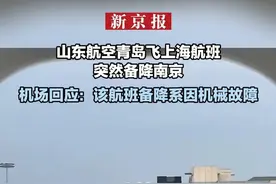 山东航空青岛飞上海航班突然备降南京  机场回应：该航班备降系因机械故障
