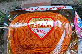 买了一包520一生一世长14米的辣条，放石板上烤着吃，真香