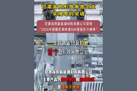 甘肃首现“隐形独角兽”！海亮新能源登榜500强 甘肃省隐形独角兽企业首次实现零的突破——甘肃海亮新能源材料有限公司荣列“2024中国隐形独角兽500强报告与榜单”，成为甘肃省培育的首个隐形独角兽企业#甘肃 #兰州 #独角兽企业 #高质量发展 #企业视频封面