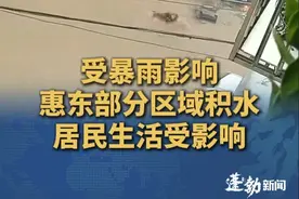 受暴雨影响惠东多处道路积水，物品被冲走，居民出行受影响，消防出动前往积水区域救援 #广东  #惠州  #惠东  #暴雨