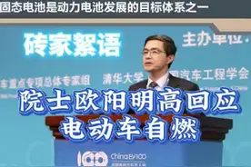 砖家絮语：院士欧阳明高回应电动车自燃 #新能源汽车 #安全视频封面